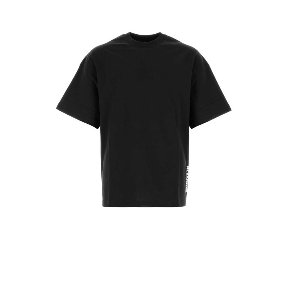Jil Sander Men Black Cotton T-Shirt